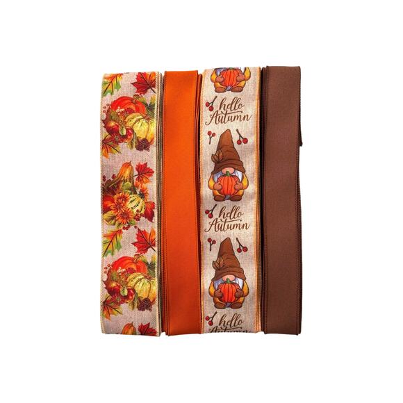 Welcome Fall Gnome Wreath Kit | Includes Sign & Autumn Ribbons | DIY Fall Decor - Picture 5 of 7